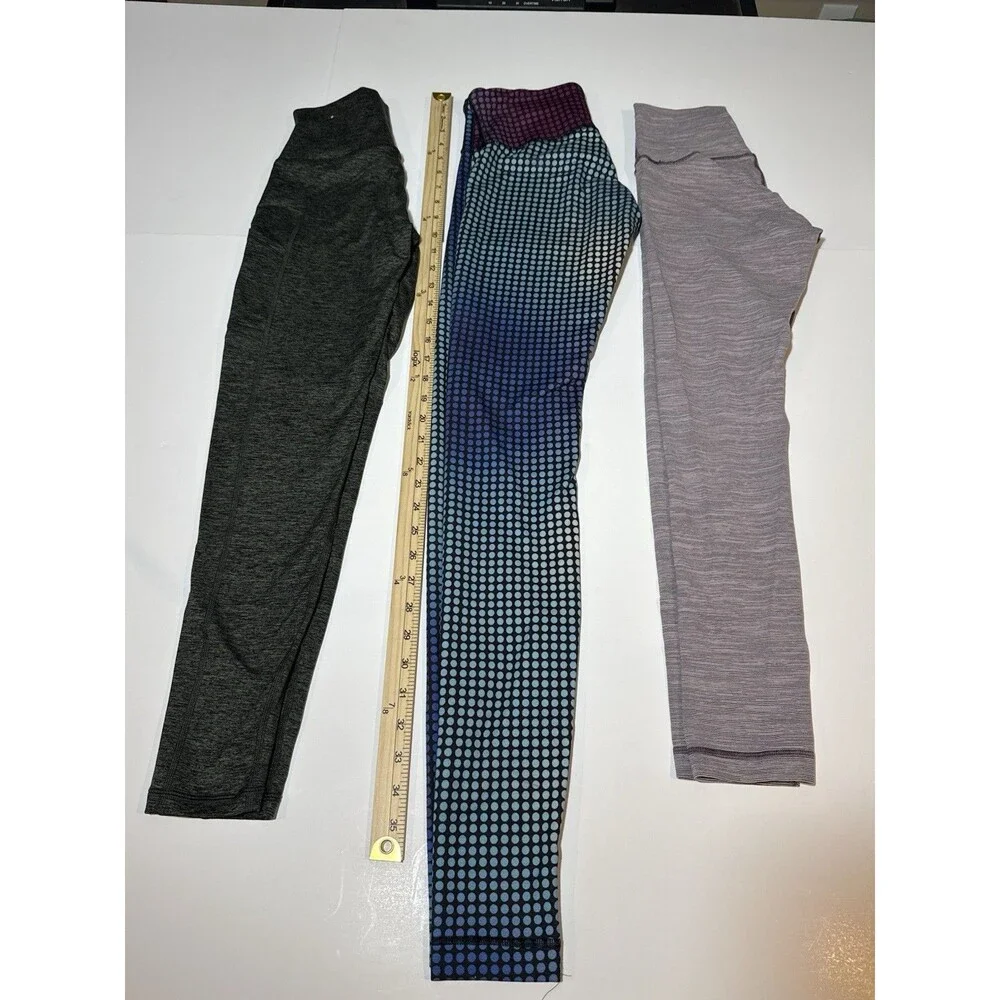 Lululemon Women's Leggings Lot Of 3 Workout Pants (1) Size 4 (2) Size 1